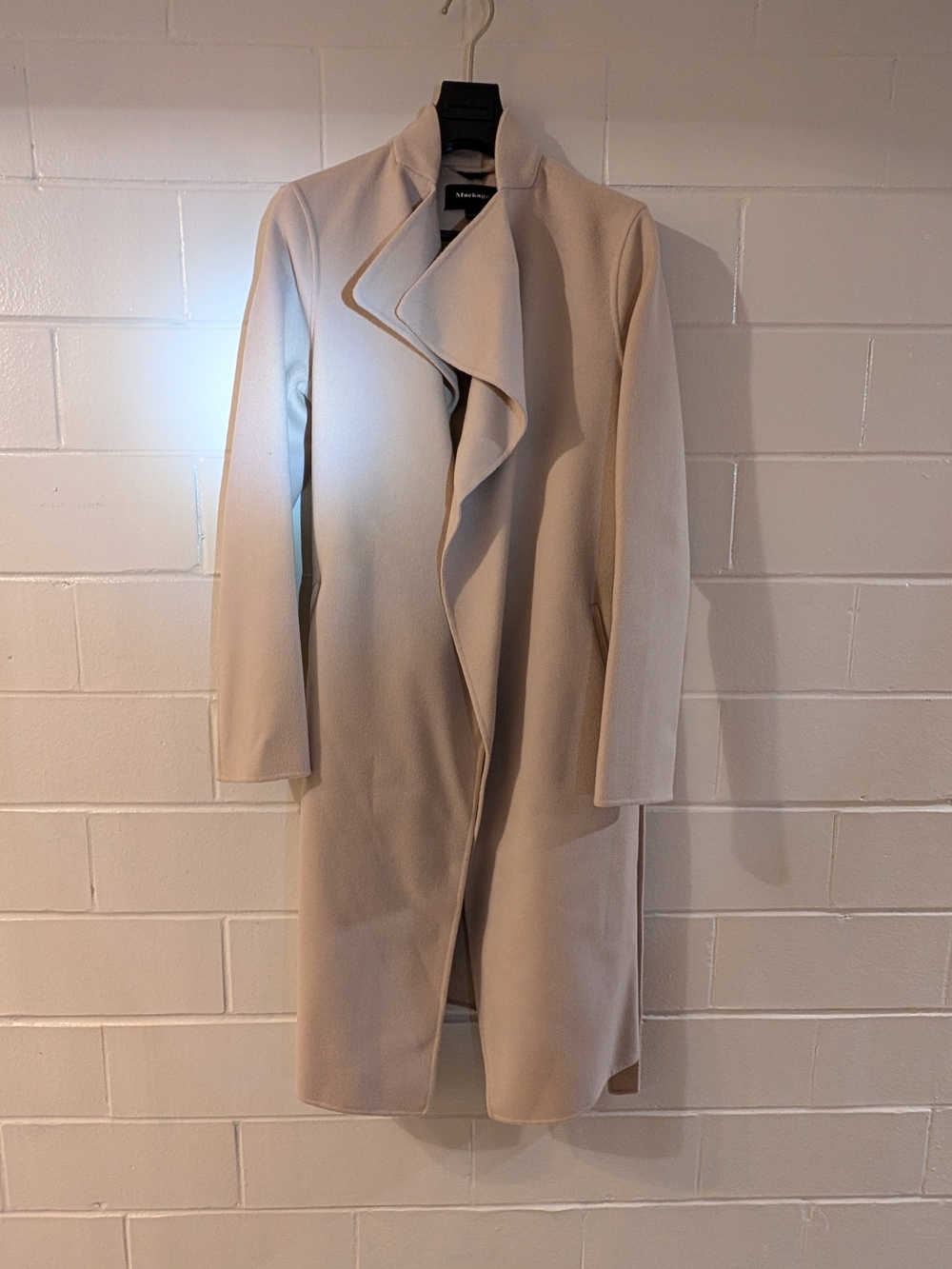 Mackage Leora Cream Wrap Belted Trench Coat - Picture 3 of 7
